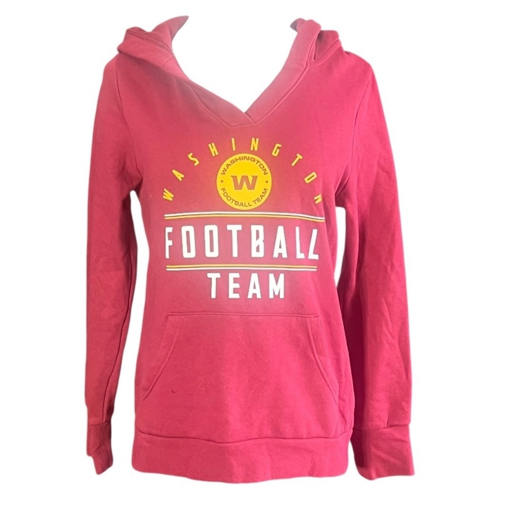 Fanatics Washington Football Team Womens V-Neck Hoodie Burgundy Size‎ Small NFL